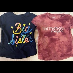 Old Navy 4T big sister T-shirts